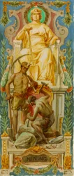 Exploitation minière (étude pour le panel, Old Senate Office Building)