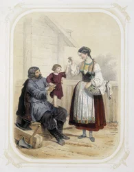 Famille en Russie - dans « Album du jeune voyageur », illustré par Louis Lassalle