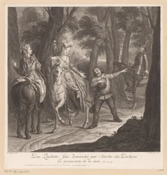 Don Quichotte fait demander par Sancho à la Duchesse la permission de la voir
