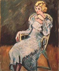 Jeune femme assise