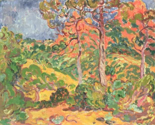 Soleil à travers les arbres, vers 1908-09