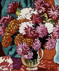 Vase de dahlias