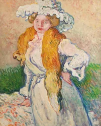 Femme avec un renard