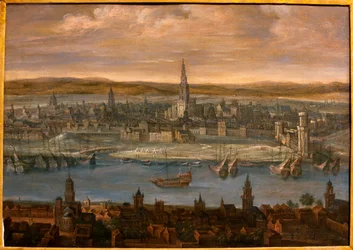 Vue de Séville - Peinture attribuée à Louis de Caulery (1580-1621), huile sur toile, début du 17ème siècle - Musée des Beaux-Arts de Séville, Espagne