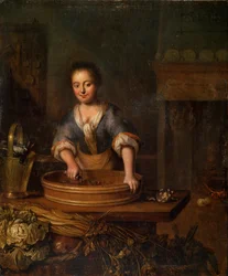 Un cuisinier, peinture hollandaise du 18e siècle