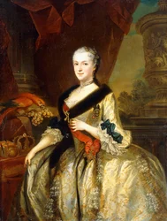 Portrait de Maria Josepha, reine de Pologne, debout, trois-quarts de longueur