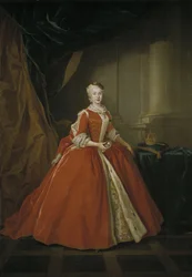 Portrait de la princesse Maria Amalia de Saxe 1724-1760 en costume polonais, 1738
