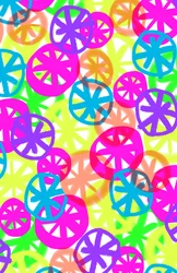 Cercles néon, 2017, Médias numériques