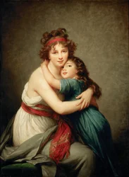 Autoportrait avec sa fille, Julie, vers 1789