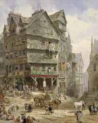 La High Street depuis le West Bow, Édimbourg