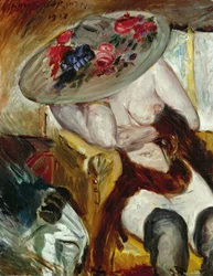 Femme Italienne dans un Fauteuil Jaune