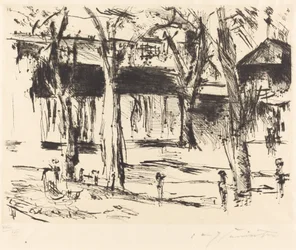 Bahnhof Tiergarten Cour avec arbres, 1920-1921