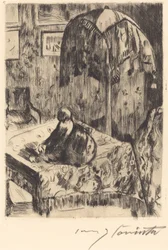 Intérieur avec lampe de sol