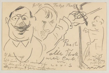Lovis Corinth à Carl Strathmann: Carte postale, cachet postal du 10 août 1904