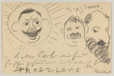 Lovis Corinth à Carl Strathmann : Carte postale, cachet postal du 12 décembre 1902