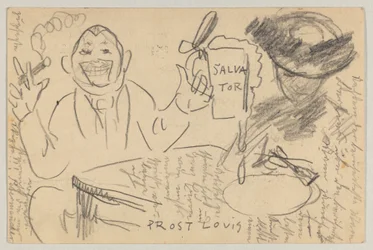 Lovis Corinth à Carl Strathmann : Carte postale, cachet postal 13 mars 1903