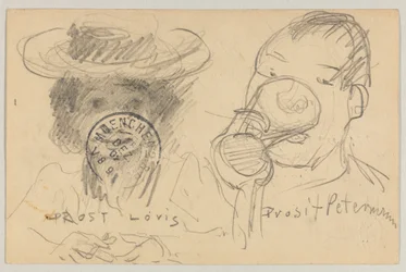 Lovis Corinth à Carl Strathmann : Carte postale, cachet postal recto 17 décembre 1902