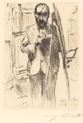 Autoportrait avec chevalet