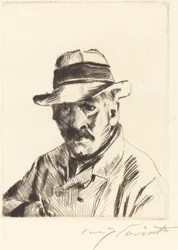 Autoportrait en chapeau de paille