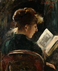 Femme lisant; Lesendes Mädchen, 1888