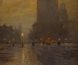 Madison Square, nuit pluvieuse