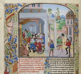 Hommage de Louis II de Male par une députation de Gand