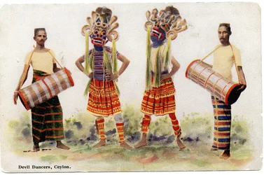 Danseurs du diable, Ceylan, c.1900-20
