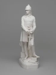 Statuette en porcelaine de Parian du Lieutenant (plus tard Major) William Hodson