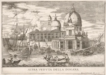 Planche 61 : Vue de la douane Dogana da Mar à la confluence du Grand Canal a..., 1703