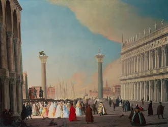 La Piazzetta, Venise, vue du sud depuis la façade de San Marco