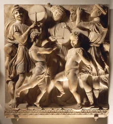 Laudate Eum in timpano (Psaume 150, Laudate Dominum), panneau avec des tambourineurs