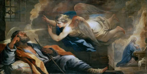Baroque : Le Songe de saint Joseph, par Luca Giordano (1632-1705), vers 1696. Huile sur toile, 97 x 187. Kunsthistorisches Museum, Vienne