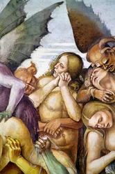 Damné en enfer, du cycle de fresques du Jugement Dernier