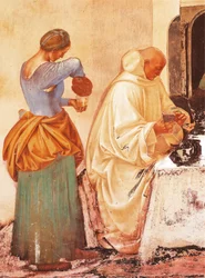 Histoires de Saint Benoît, fresque, Cloître de Saint Benoît, Abbaye de Monte Oliveto Maggiore