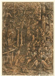 Jean-Baptiste prêche aux gens