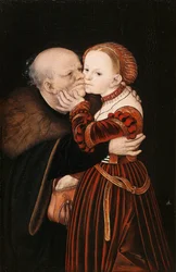 French : Couple inégal / Le vieux fou Ill-Matched Lovers / The old fool
