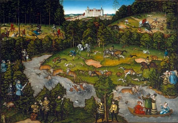 Chasse à courre au château de Hartenfels (Torgau en Saxe)