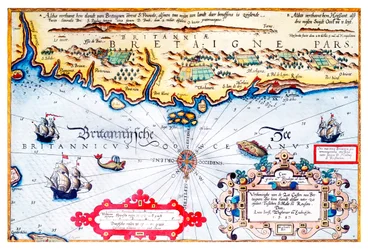 Carte de navigation de la côte bretonne
