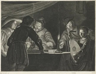 Joueurs de tric-trac à la chandelle