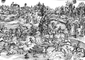 Chasse au cerf à la campagne