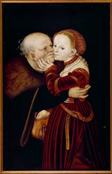 Le vieux fou. Peinture par Lucas Cranach (1472-1553) (école allemande) XVIe siècle. Prague, Galerie nationale