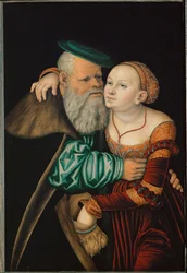 Le couple inégal (tempera sur hêtre rouge)