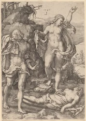 Adam et Ève pleurant la mort d