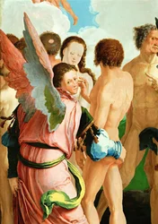 Anges parmi les justes (huile sur bois)