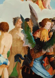 Anges parmi les justes (huile sur bois)