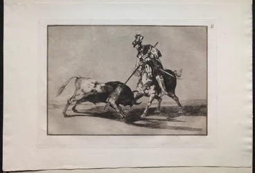 Corridas : El Cid Campeador transperçant un autre taureau