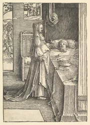 Jézabel promettant les vignes de Naboth au roi Achab, vers 1517
