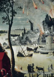 Loth et ses filles (détail de la destruction de Sodome)