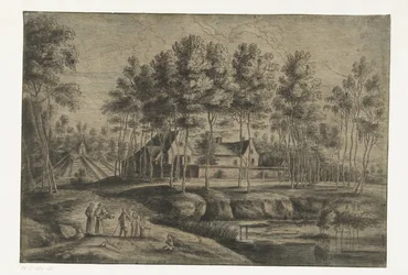 Vue du monastère des Capucins à Tervuren