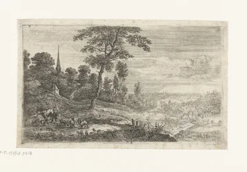 Paysage avec un berger